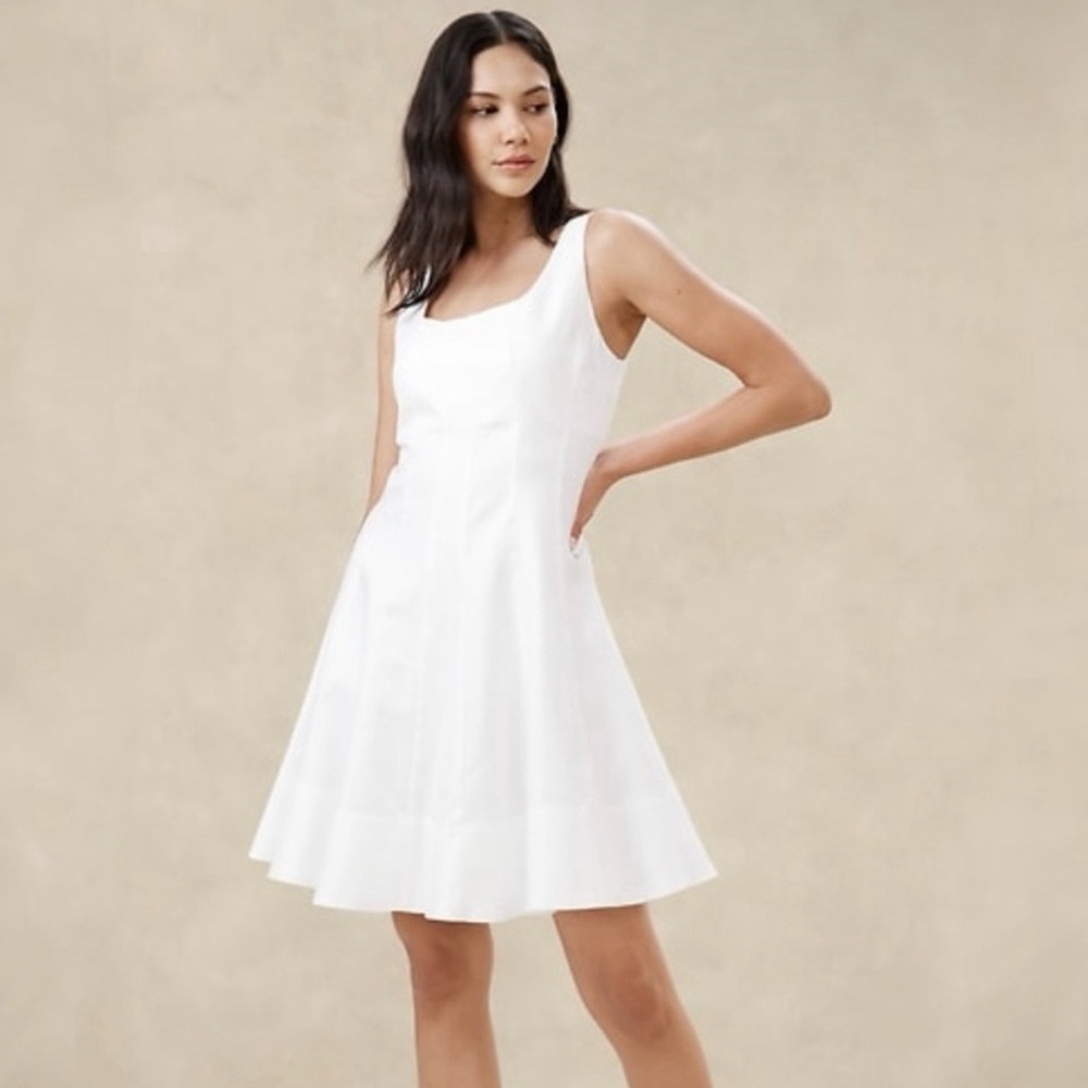 Banana Republic Twill Seamed Mini Dress
